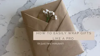 HOW TO EASILY WRAP A GIFT LIKE A PRO (in just 2 minutes!)