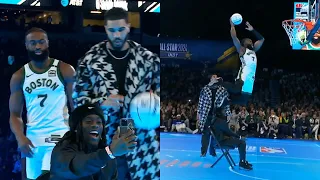 Jaylen Brown gets booed by crowd after dunking over 5’3 Kai Cenat sitting down 😬