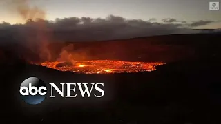 Alert level raised as Kilauea volcano eruption resumes on Hawaii's Big Island l ABC News