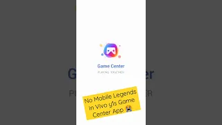 why no mobile legends in vivo y1s game center app #vivoy1s #vivogamecenter