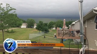 Severe Thunderstorm Warning - Somerset Wisconsin - June 11th, 2017