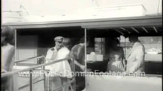 Eisenhower's 42nd anniversary aboard Presidential Yacht Newsreel PublicDomainFootage.com