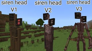 siren head V1, siren head V2, siren head V3 addon Minecraft pe