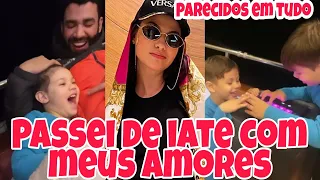 Gusttavo Lima e Andressa Suita aproveitam passeio de iate com os filhos, Gabriel e Samuel