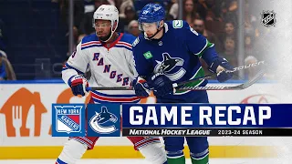 New York Rangers vs Vancouver Canucks FULL Overtime MSG Network Sam Rosen & Joe Micheletti