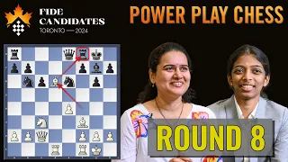 Koneru Humpy vs Vaishali Rameshbabu | Women's FIDE Candidates 2024 | Round 8