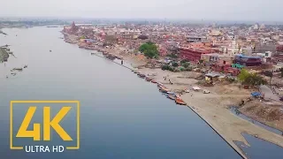 4K Colors of India - Vrindavan and Mayapur - City Life Video with City Sounds