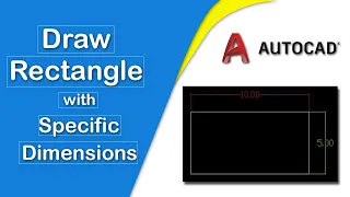 How to draw a rectangle with specific dimensions in AutoCAD