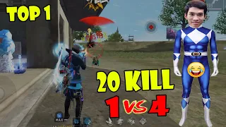 Khi TVT Hóa Thân Siêu Nhân Xanh Lá Mía Solo Rank Squad Cân 4 Lấy TOP1 20Kill Kìa