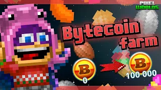 Best method to get many bytecoins - BSP Shop!  | Pixel worlds