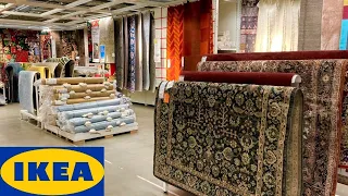 IKEA RUGS CARPETS COWHIDE RUGS HOME DECOR SHOP WITH ME SHOPPING STORE WALK THROUGH