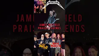 James Hetfield heart warming  Praise to Judas Priest & Iron Maiden Live at Powertrip 2023 #metallica