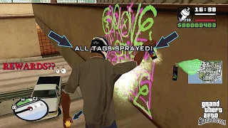 COMPLETING ALL 100 TAGS WITH MAP LOCATIONS MISSION “TAGGING UP TURF” ANY REWARDS?? (GTA SA SPRAY)