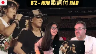 B'z - RUN 歌詞付 MAD | 🇩🇰REACTION