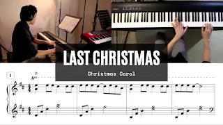 Last Christmas - Soft Piano Version with Transcribed Sheet Music Tutorial Christmas Carol