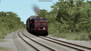 TS2021 911 SD60E With a AutoRack Train with a 90'S K5LA