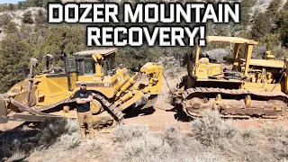 We Almost Wheelied Over Backwards In a CAT D8 Dozer (Extreme Mountain Recovery)