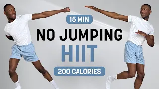 15 MIN NO JUMPING HIIT WORKOUT | Burn 200 Calories | For Fat Loss | No equipment | Full Body HIIT