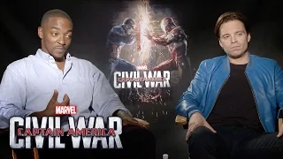 Anthony Mackie and Sebastian Stan on Marvel's Captain America: Civil War