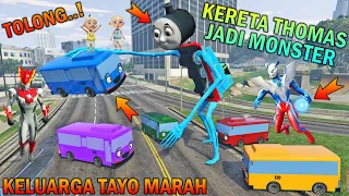 ULTRAMAN BANTU BUS TAYO LAWAN MONSTER KERETA TH0MAS, TOLONG UPIN..!! - GTA 5 SULTAN