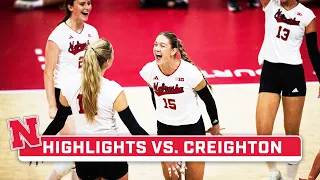 Creighton at Nebraska | Highlights | Big Ten Volleyball | Sept. 6, 2023