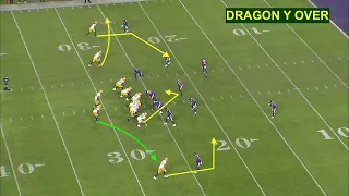 Packers dragon over slant flat vs BAL week 15 2021