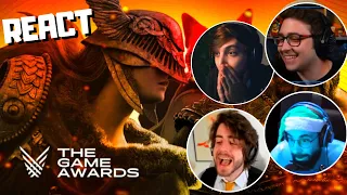 STREAMERS REAGINDO A ELDEN RINDO SENDO JOGO DO ANO - THE GAME AWARDS 2022