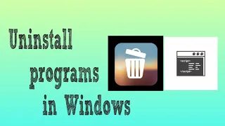 3 Simple methods to uninstall programs in Windows Xp/7/8/8.1/10