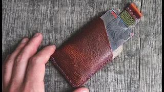 Making a Minimalist Leather Wallet with Pull Tab Feature - The Anderson Wallet, + DIGITAL TEMPLATE!