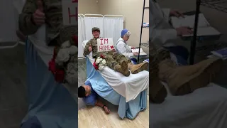 Military son surprised his Mom at work!🥲❤️ #Shorts