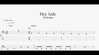The Beatles - Hey Jude (bass tab)