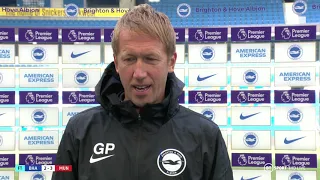 "We were the better team" Graham Potter on heart-breaking Man United defeat