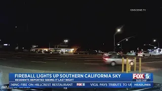 Fireball Lights Up SoCal Sky