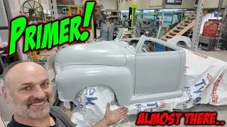 More body work but we get some primer on our cab!