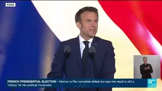 REPLAY: France's Emmanuel Macron addresses supporters after election victory • FRANCE 24 English