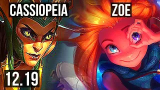 CASSIO vs ZOE (MID) | Quadra, 500+ games, 1.1M mastery, Legendary, 13/4/11 | EUW Diamond | 12.19