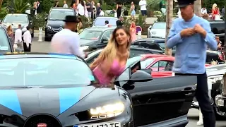 MONACO HOT GIRL DRIVING BUGATTI CHIRON #monaco #billionaires #luxurycars #supercars #bugatti