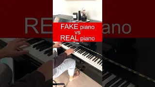 FAKE piano vs REAL piano 😳 Hear the difference? #shorts