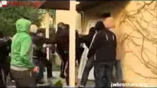 Jehovahs Witnesses in Bulgaria attacked by protester.flv