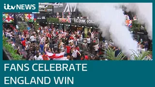 Fans celebrate as England defeat Germany and are through to Euro 2020 quarter-finals | ITV News