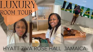 Luxury Hotel Room Tour| Hyatt Ziva Rose Hall Jamaica 🇯🇲