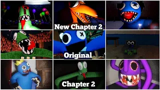 New Chapter 2 vs Rainbow Friends Original vs Chapter 2 Rainbow Friends Jumpscares [ Roblox ]