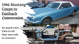 1966 Mustang - Coupe to Fastback CONVERSION restoration project