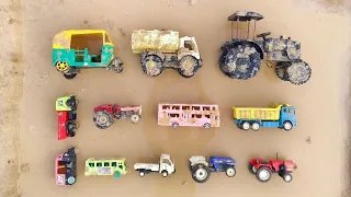 Toy Slipping In Water | Tata Truck | JCB | Hmt Tractor | Mini Thar Gadi | Rickshaw | Parth Kids