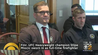 Former UFC Fighter Sworn In As Firefighter
