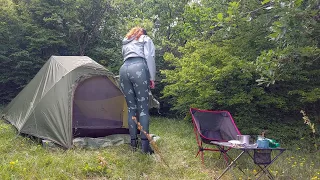 SOLO CAMPING IN A MEADOW FULL OF FLOWERS