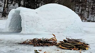 ❄️Am DORMIT în IGLU pe LACUL din PĂDURE - DOUĂ NOPȚI în MIJLOCUL NATURII