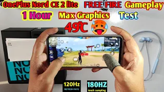 OnePlus Nord CE 2 Lite 1 HOUR Free Fire Heating + Battery Drain Test | OnePlus Nord CE2 Lite FF Test