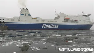 FinnLines M/S FinnFellow Arriving Långnäs Åland 22 02 2021