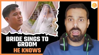 BRIDE Sings to GROOM - "He Knows, Wedding Song by Almira Lat Trinidad | REACTION - SO Sweet!